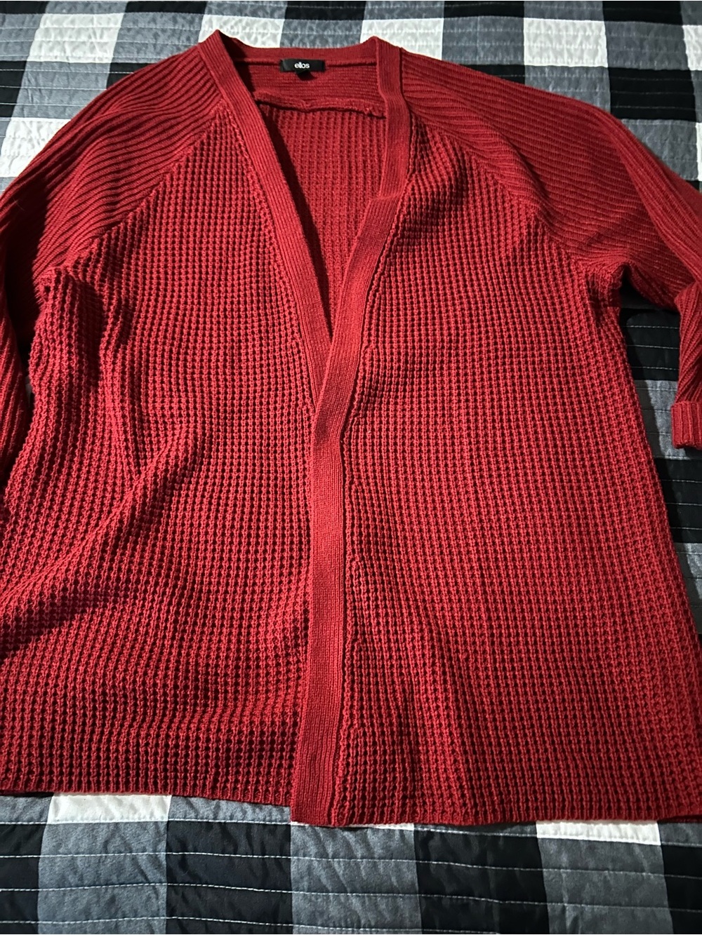 Burgundy Crewneck Knit Sweater